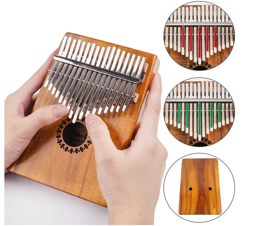 best seller  Thumb Piano Waterproof Protective Crystal Discoloration 17 Key Wholesale Beginner Portable Keys Kalimba