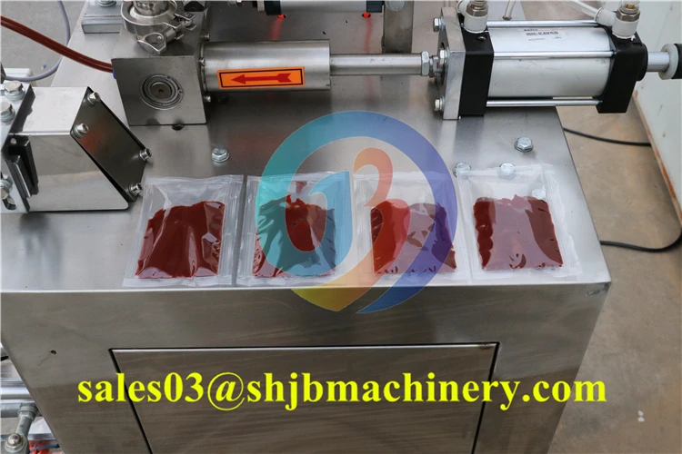 JB-150J машина для автоматической упаковки томатного соуса 8 г, пакетировщик кетчупа, горчичного саше с поршневым насосом