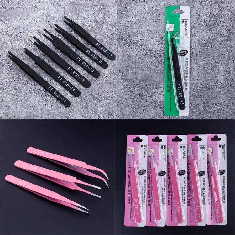 Tweezers Mini Precision Tweezer Stainless Steel Needle Nose Pointed for DIY Crafts Electronics Laboratory Work Jewelry-Making