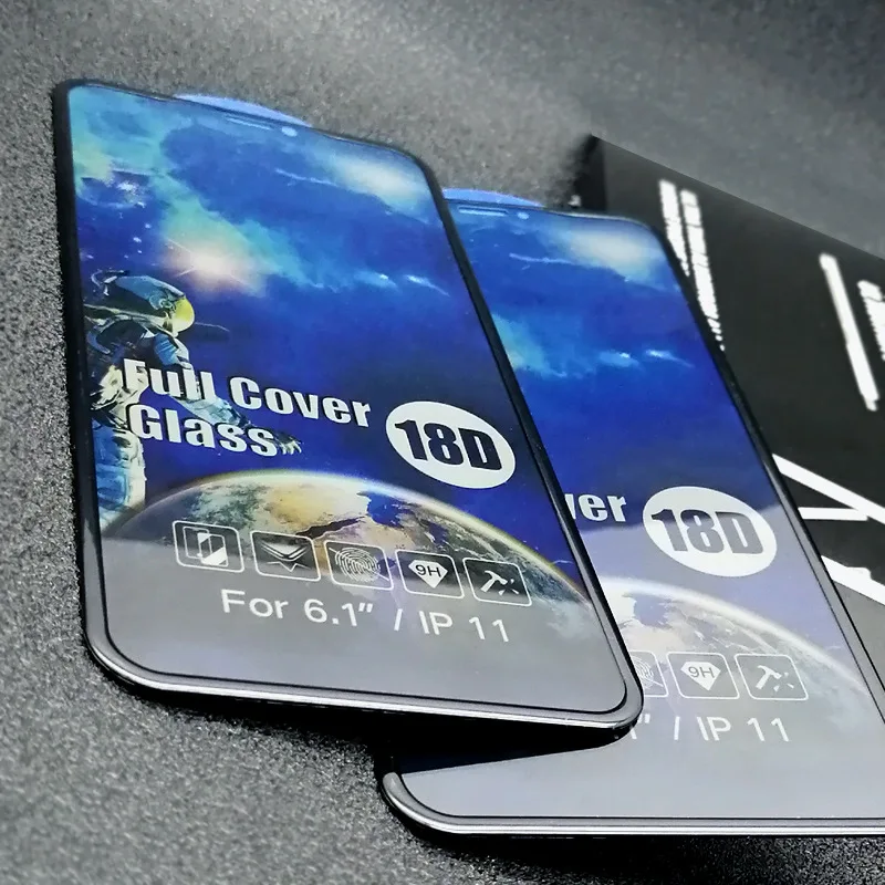 Silk Printing Full Glue 18D Tempered Glass Screen Protector 21D 18D Glass For iPhone 13,13Pro,13Pro Max for iPhone 12 Pro MAX,12