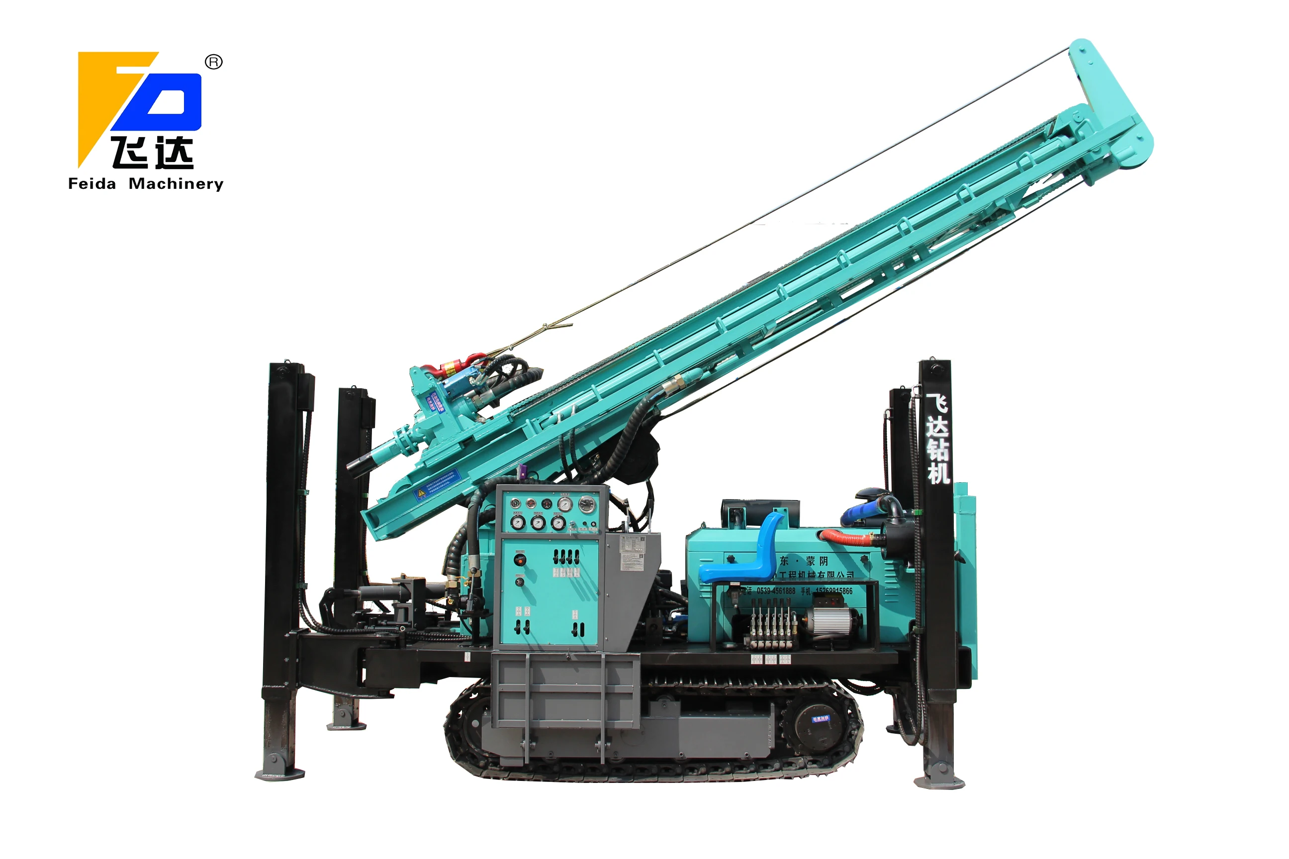 350m Water Well Drilling CE ISO Approved 350m Pneumatic Portable Hydraulic drilling rig
