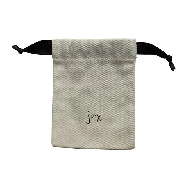 Foldable Durable Soft Washed Shoe Dust Bags Black Cotton Drawstring Bags Cotton Dust Bags For Handbag Shoes With Custom Logo