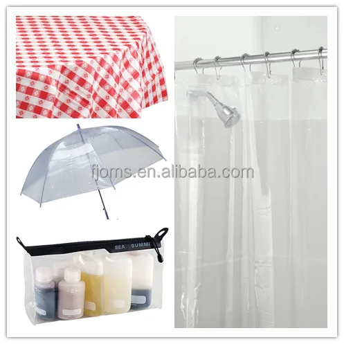 PEVA film Cast embossed film for raincoats, for umbrella, for table cloths, for shower certain, for chair covers