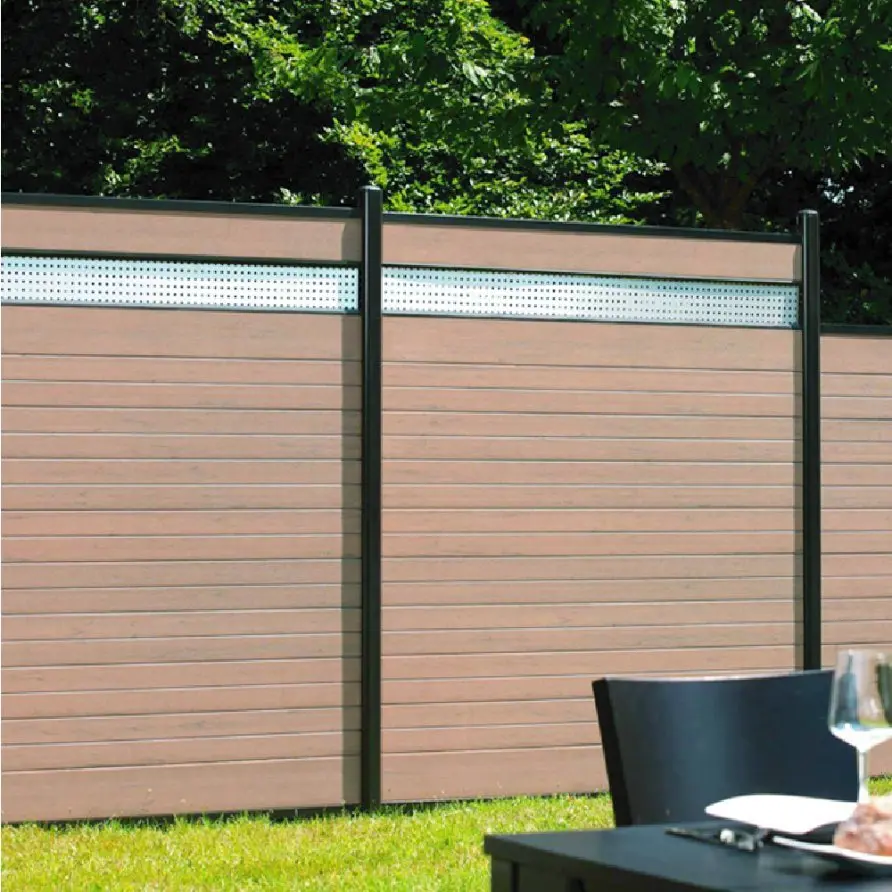 LANDING Hot Sale WPC Fence Panel Waterproof Decorative Composite Garden Fence Outdoor Wood Plastic Composite Fence Panels