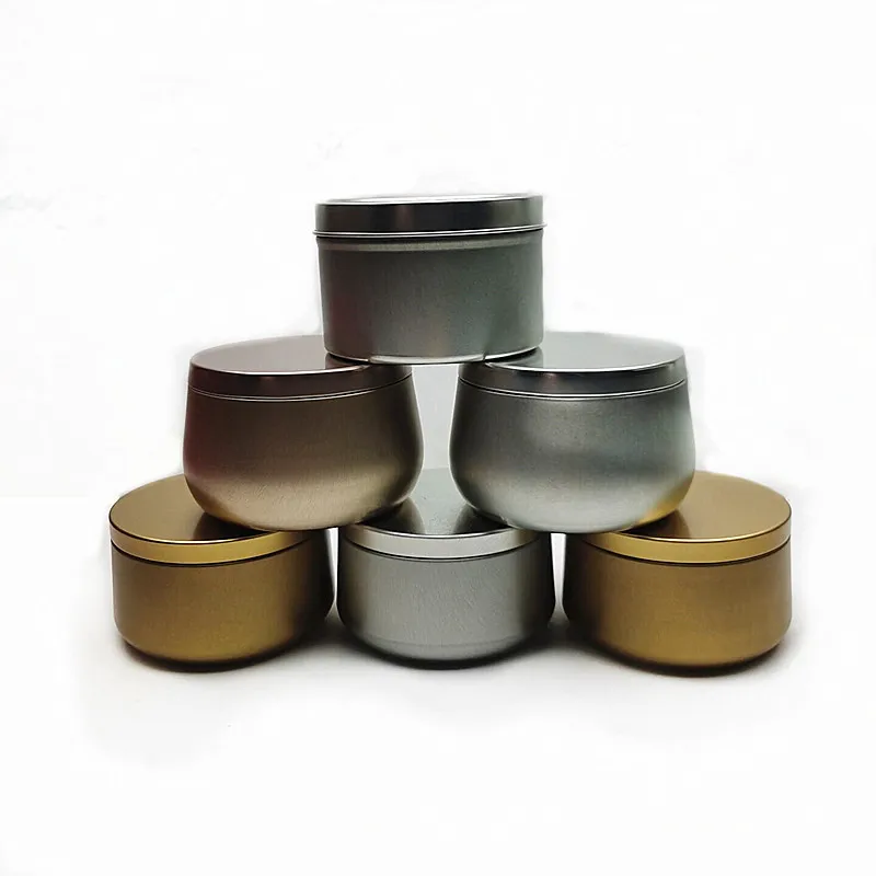 Hot sale wholesale custom 8 OZ seamless candle jar with lid 4 oz metal tins tin airtight tin box with lid