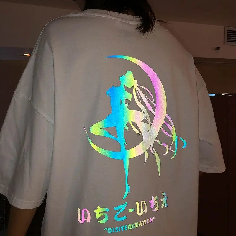 Professionally Customize a Variety of Patterns Self Selected Luminous Reflective Personalized and popular T-shirt