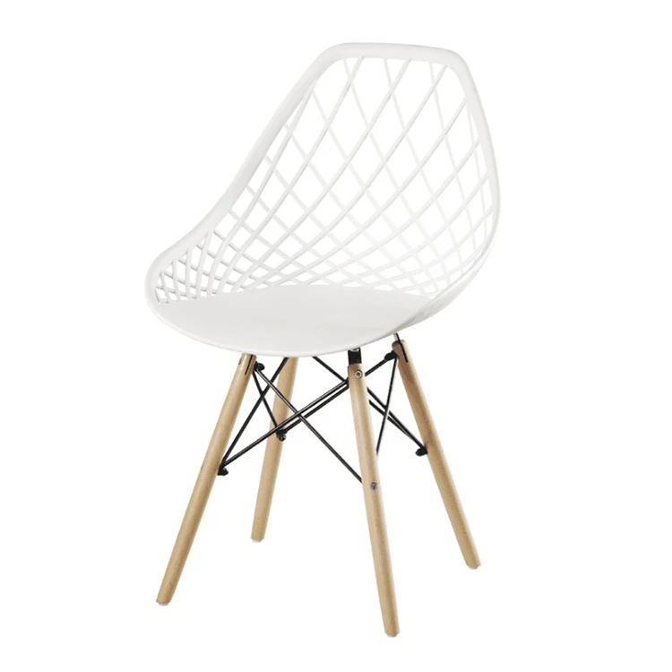 Cheap Price Home Furniture Chairs Dining Room Plastic without Arms Wooden Leg Factory Wholesale Modern China Black White Morden