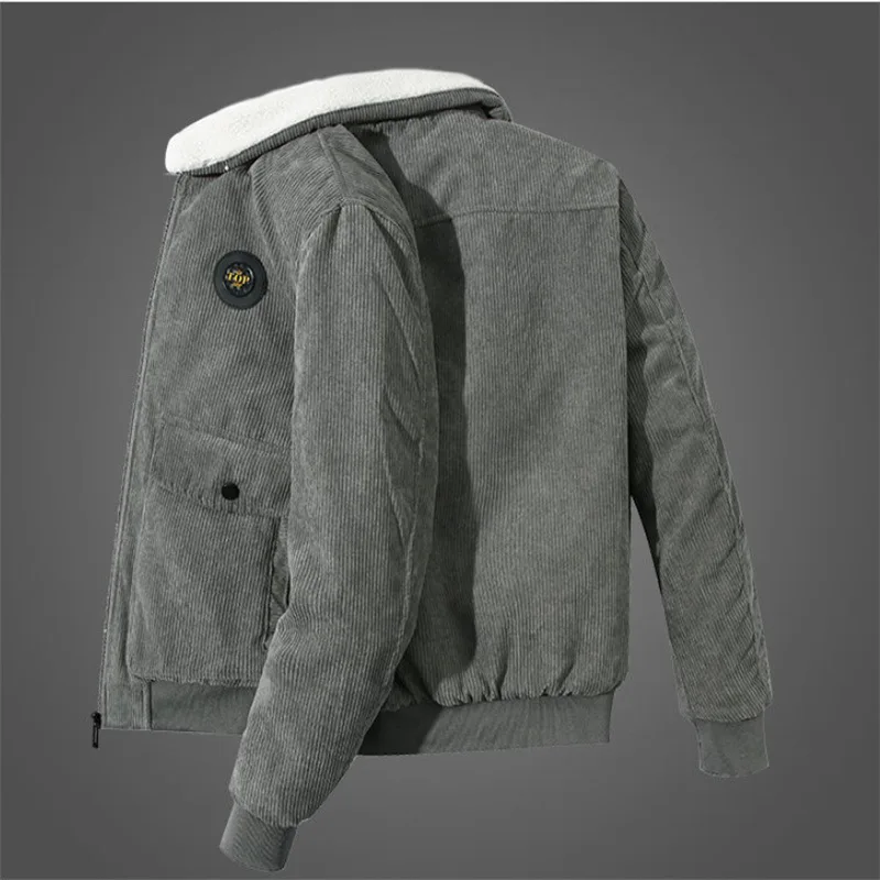 Wholesale 100%Cotton Warm Thick Corduroy Jacket Men
