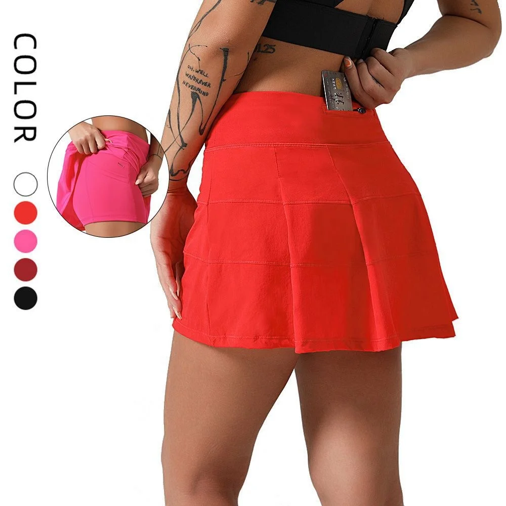 High Waist Tennis Wear Ropa Tennis Skort Cheer Skorts For Wholesale Womens Golf Short Tennis Skirts