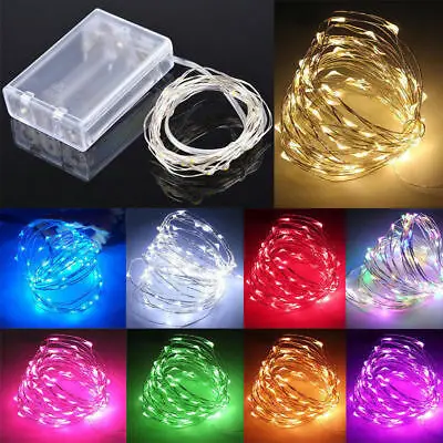 Wholesale mini curtain Warm white Indoor Decor Battery powered Timer control 2m 10m LED Micro Copper Wire String Fairy Light