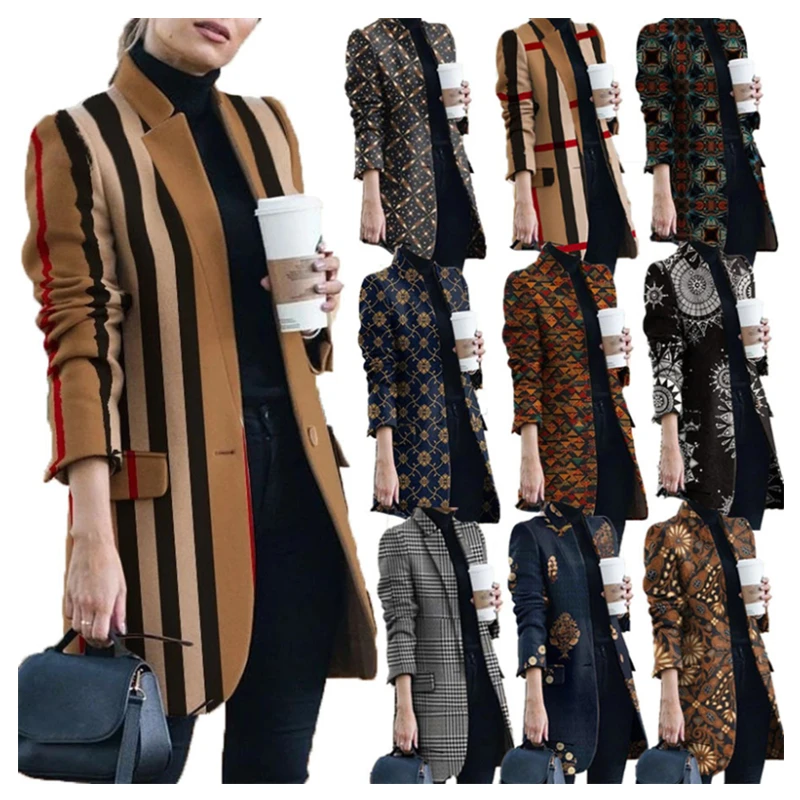 Chaquetas De Mujer Abrigos Para Mujeres De Mujer Print Coats for Ladies Fur Coat Women Winter Clothes Jackets for Women 2023
