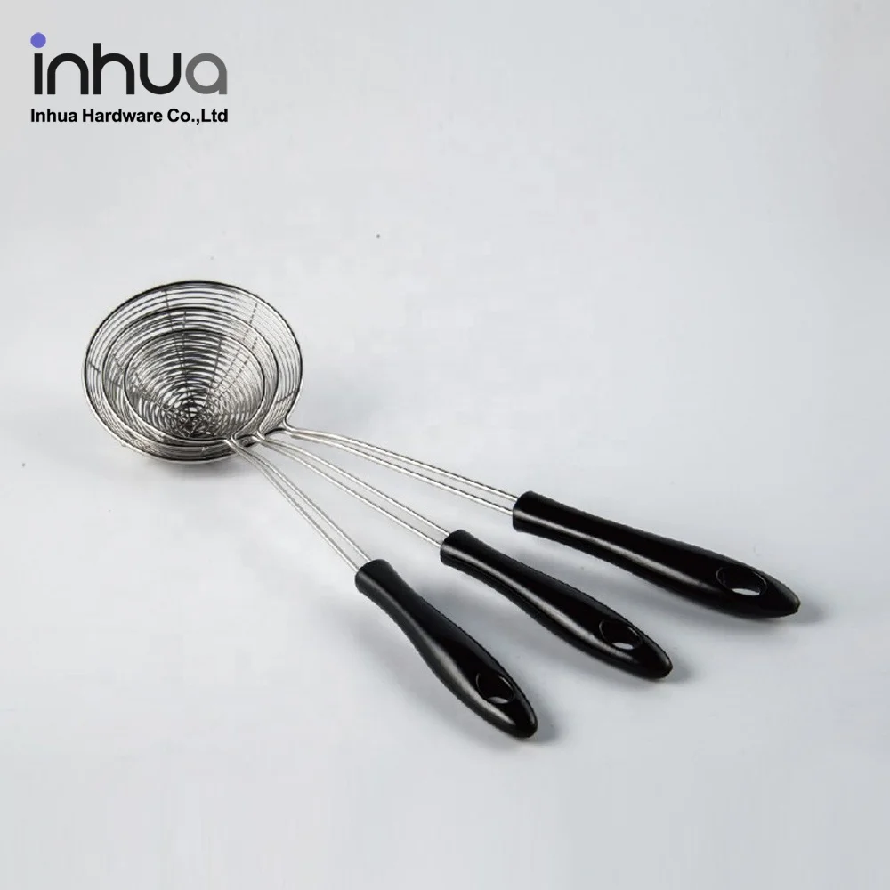 Handle Frying Filter Long Stainless Steel Colander French Fries Colander Kitchen Fried Net Sieve Spoon Kitchen Tool Foods Sifter