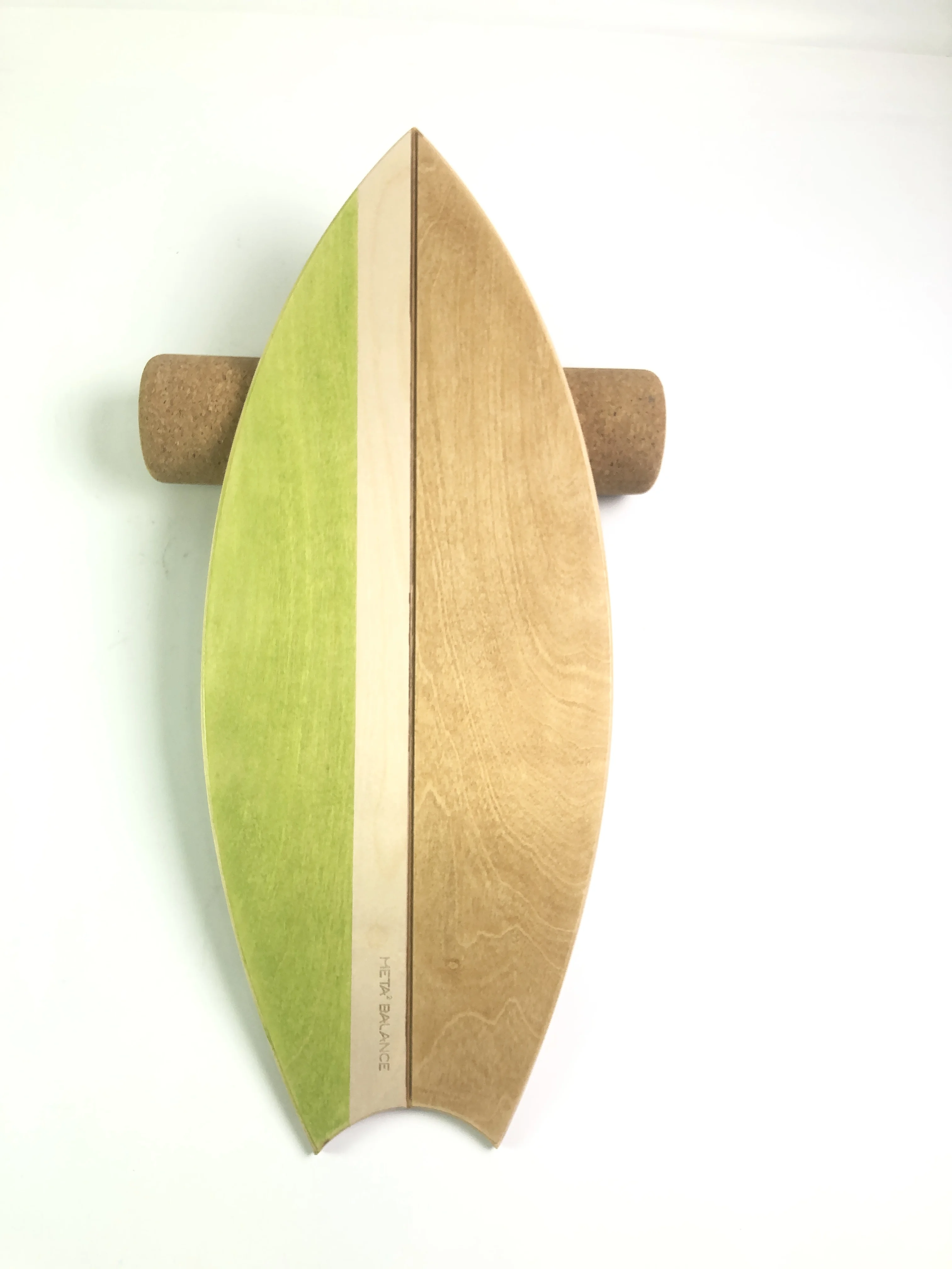 Meta2Balance  Custom Fish Surf Shape Wooden Balance Board Trainer Cork Roller Board prancha de equilibrio and wakesurf board