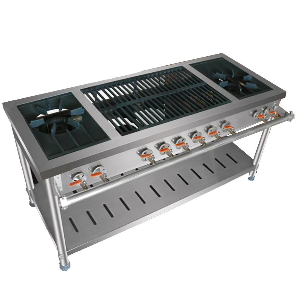 Commercial restaurant equipment Industrial LPG burner / Multi burner furnace / Stainless steel gas stove