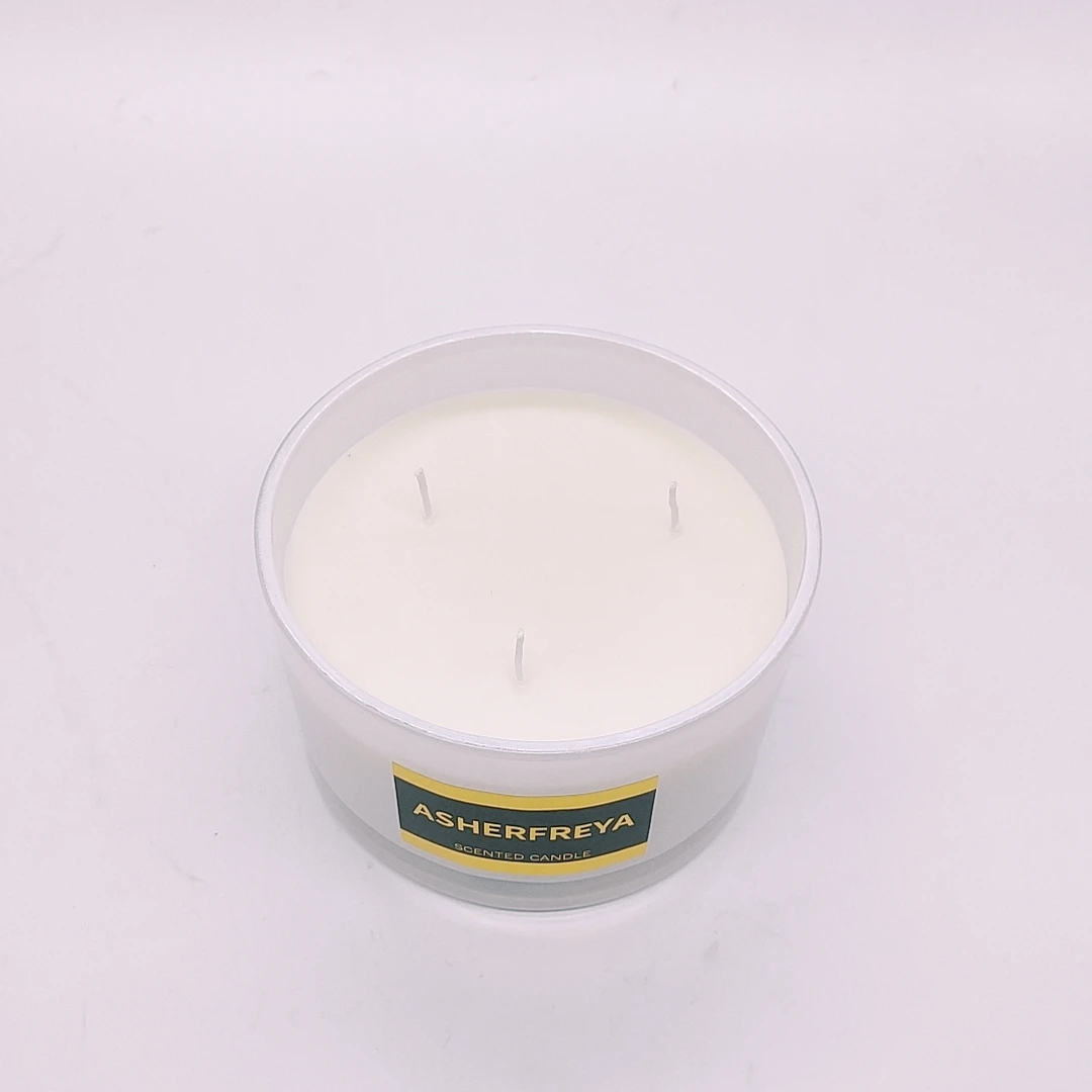 China Wedding Fragrance Aromatherapy Custom Essential Oil 3 Wick Scented Candle