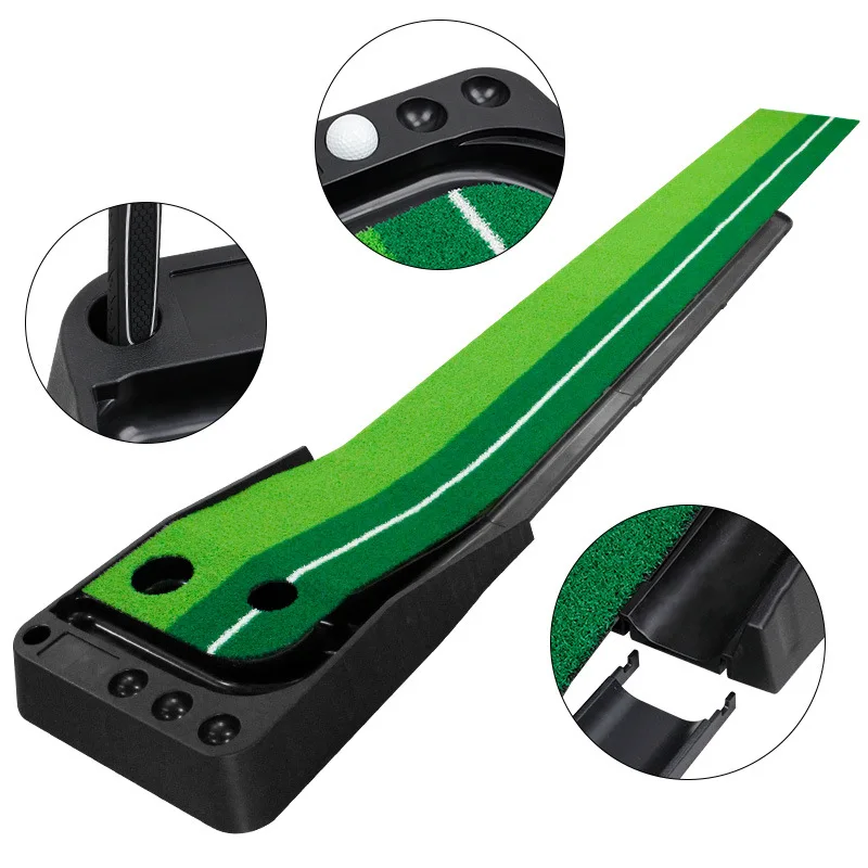 3/3.5m Indoor Golf Putter Trainer Set Golf Practice Putting Golf Mat Green Fairway   Trainer With Baffle Training Aids