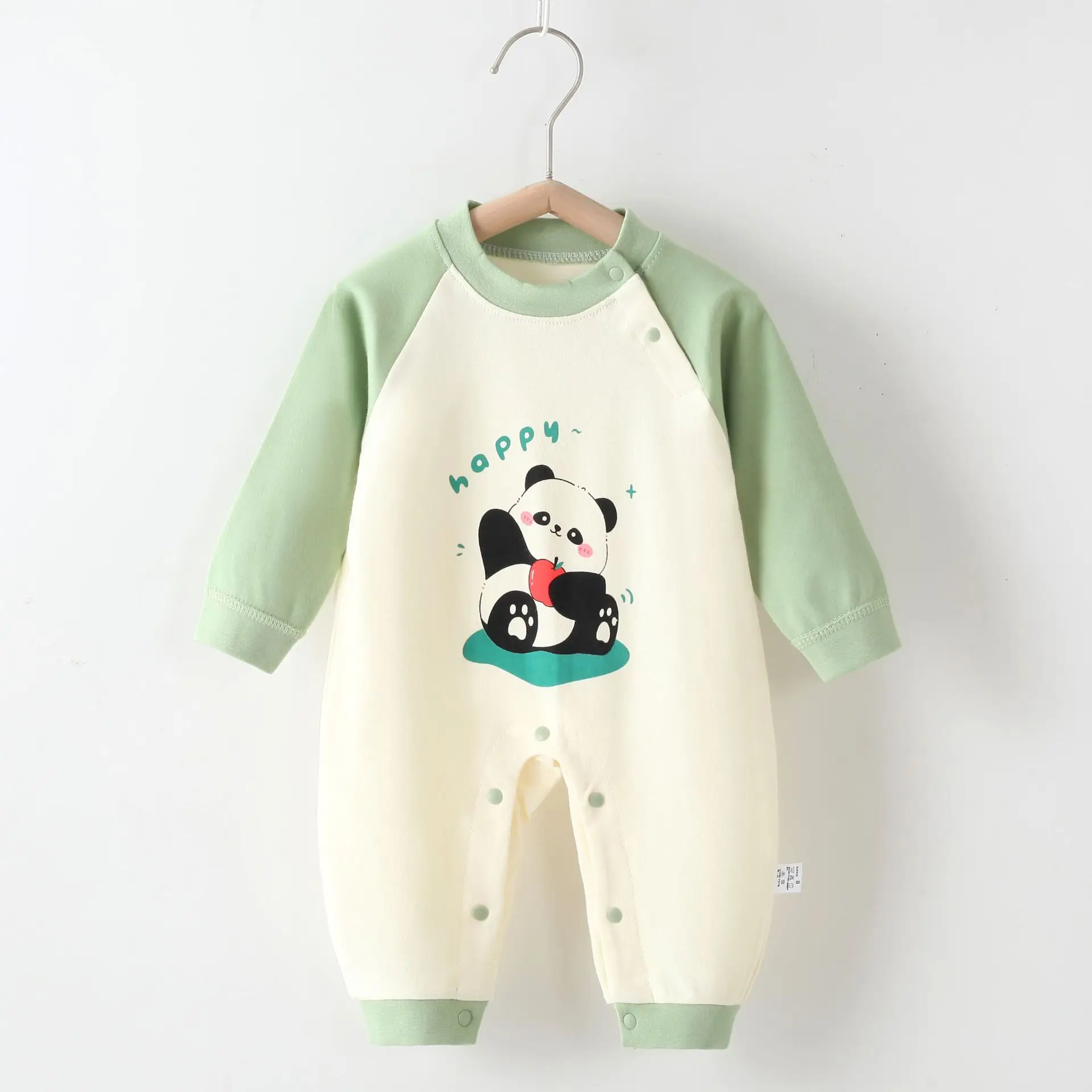 New Long Sleeve Combed Cotton Printed Romper