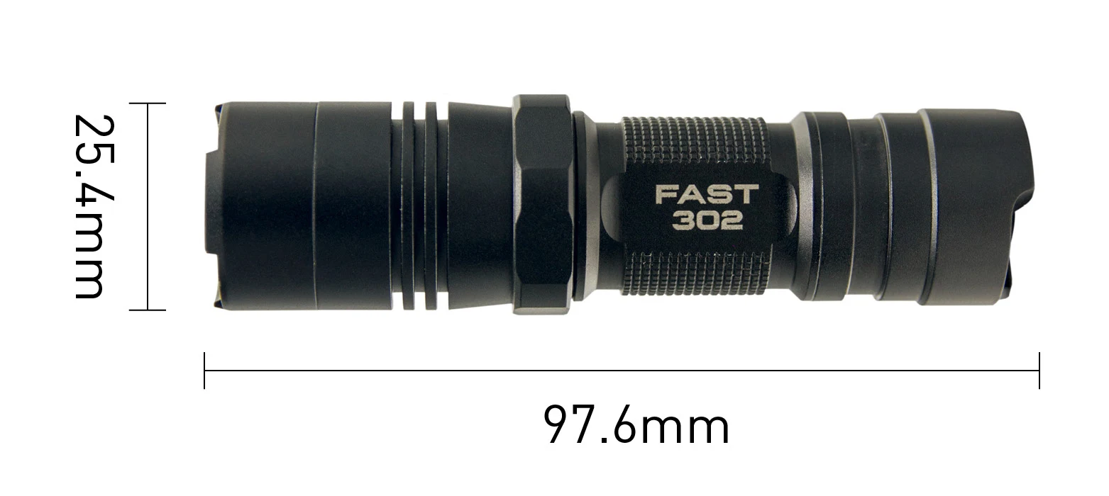 Opsmen 400lumens Fast 302 hot sale Tactical Flashlight 16340 batteries Weapon Mounted Light Multifunction Flashlight White LED