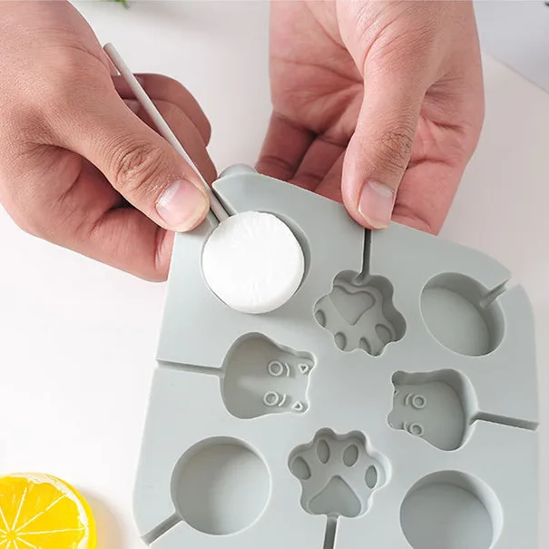 Custom Novelty Animal Fruit Shape Lolly Mould Ice Cream Popsicle Silicone Molds With Stick