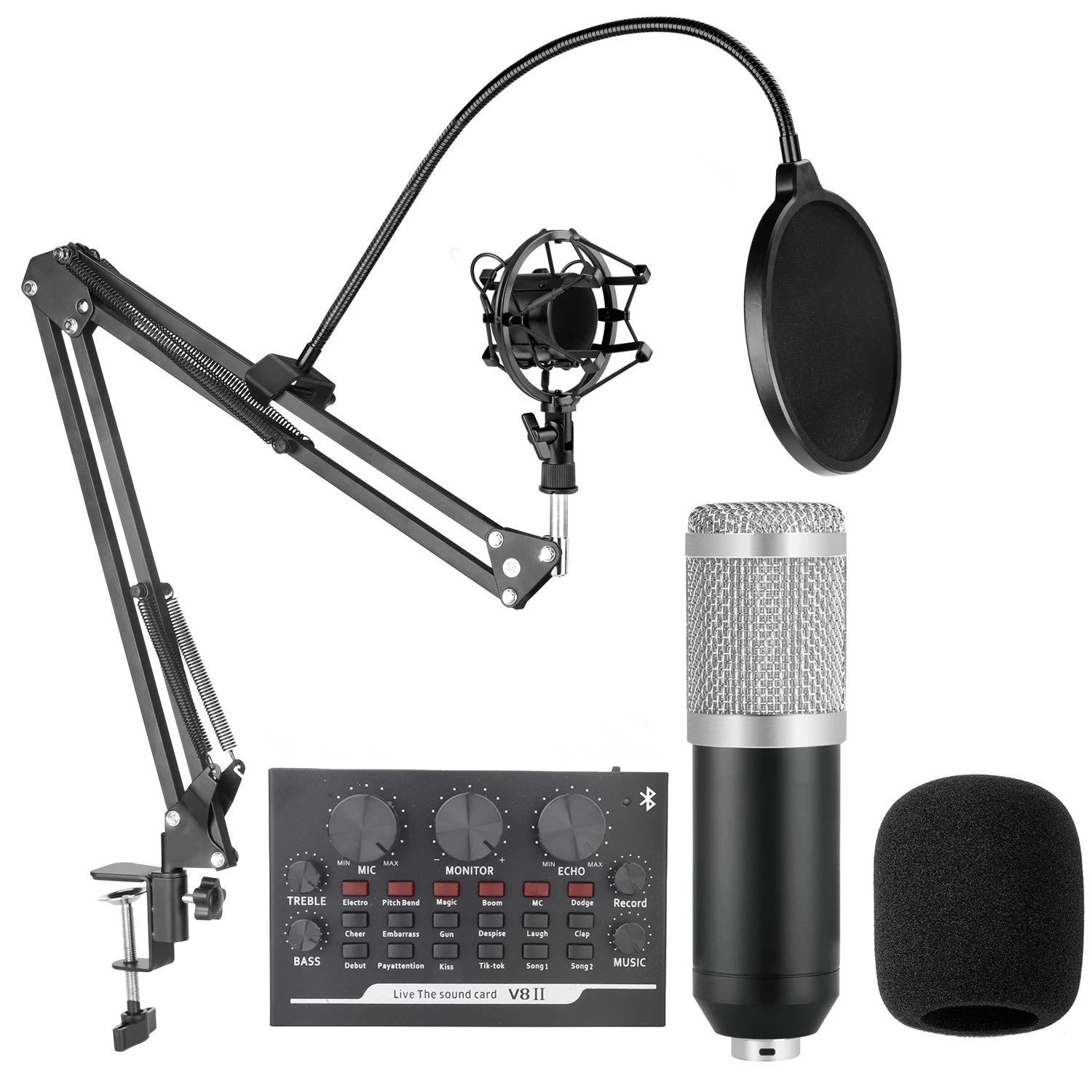 Wholesale Professional Recording Live Streaming Gaming Condeser Microphone PC Noise Cancelling Microphone//