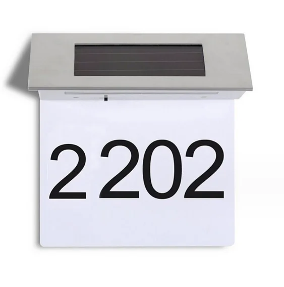Outdoor House Number for Outside LED Lighted Address Signs with Waterproof Cover Mailbox Numbers Plaque Solar Powered Led Addres