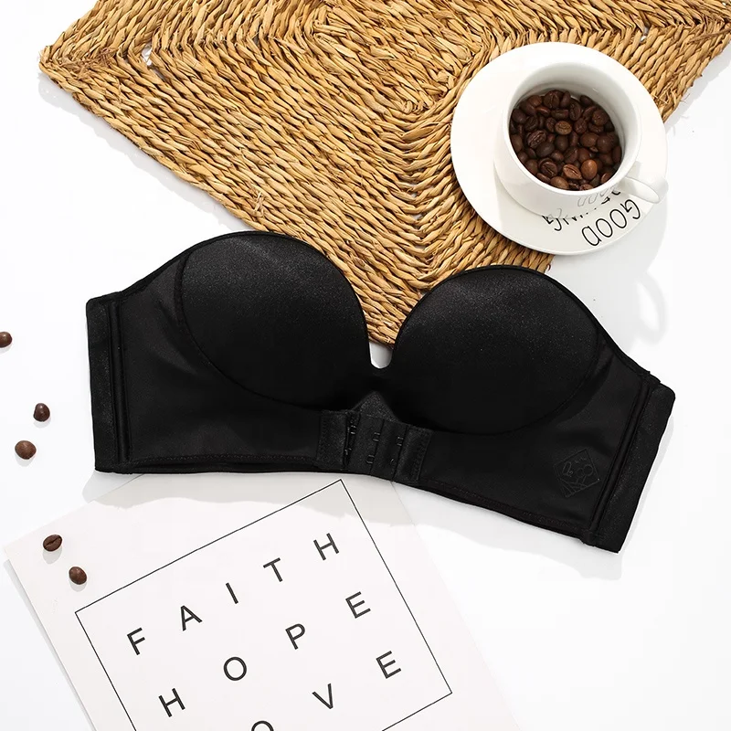 
Hot Selling Sexy Mature Women Push Up Invisible Backless Strapless Bra 