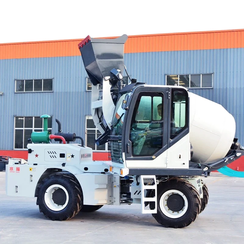 Self loading concrete mixer truck with pump diesel machine with water pump small portable concrete mixer machine
