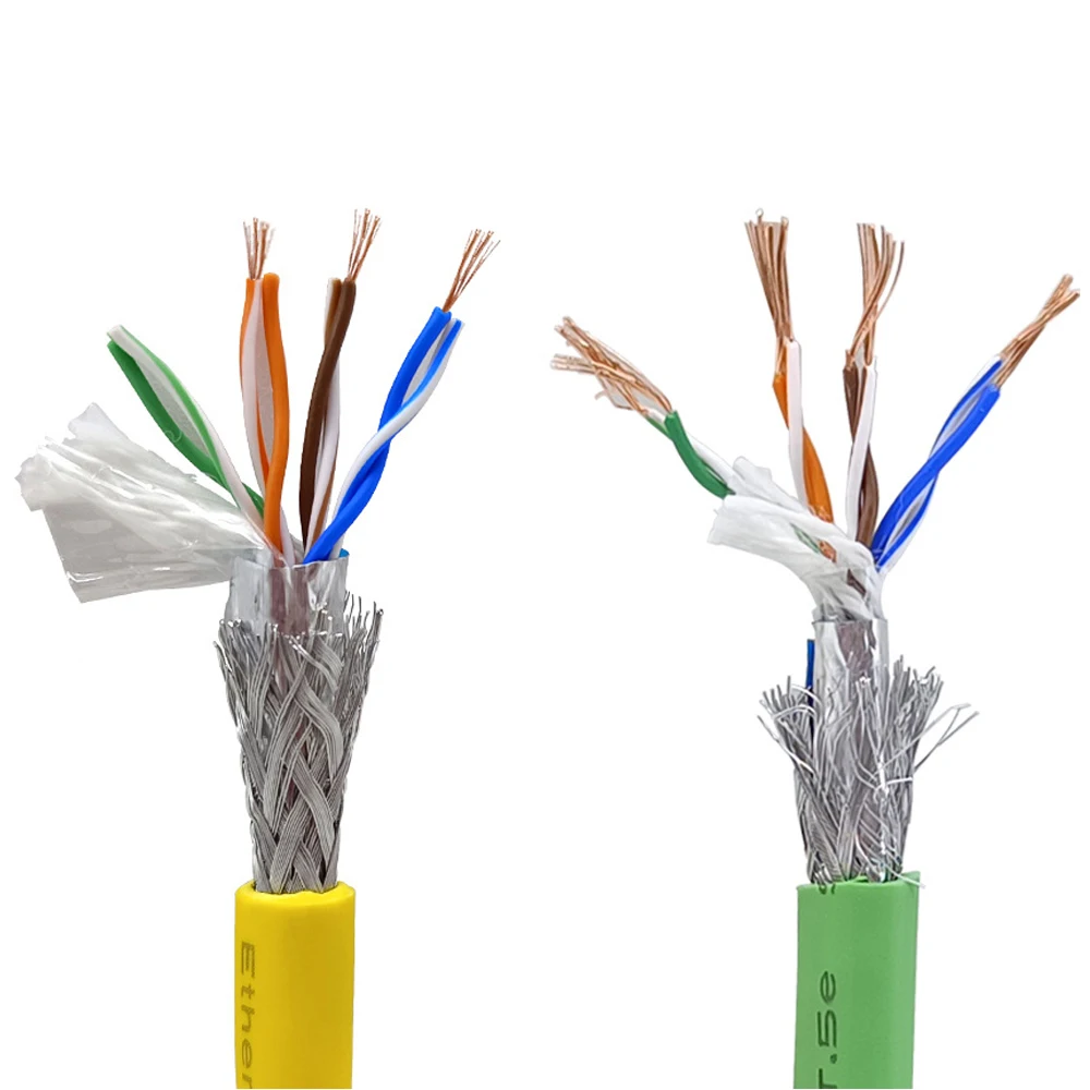 Cat5e cable Network Sftp Rj45 8p8c green yellow Blue black Industrial Ethernet cable