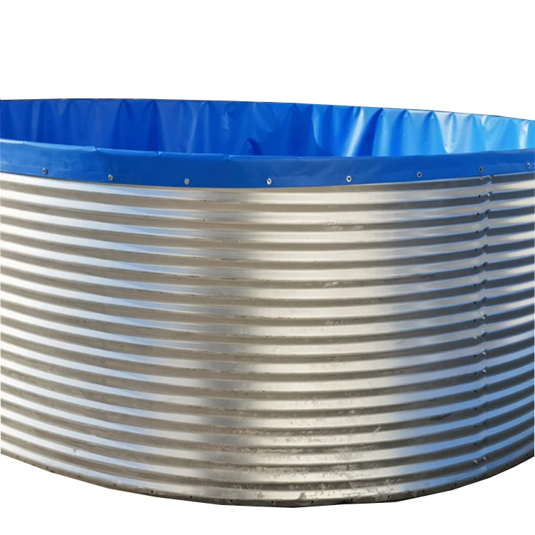 Blue 650 Gsm Pvc Coated Tarpaulin Biofloc Fish Farming fish tank