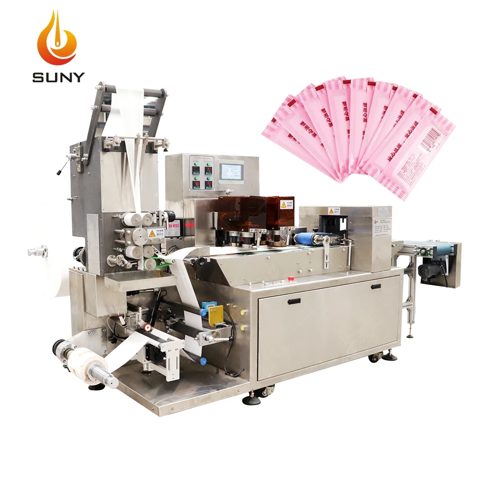 Single Back Sealed Type Wet Wipes Making mini Machine Suitable for Take-out Restaurant