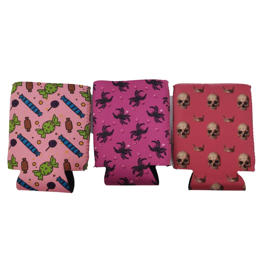 high quality neoprene can cooler can sleeve holder 330ml regular can holder  for Halloween Christmas Holiday