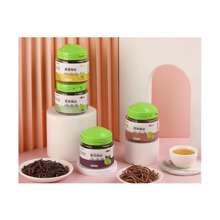 Factory Hot Sale OEM Private Label Original Honey Perilla Tangerine peel Prune Fruity Straw Sour Belt Plum Laces Plum Candy