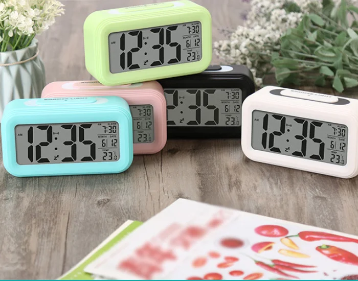Smart Clock Night Light Alarm Clock Calendar Temperature LED Digital Alarm Clocks