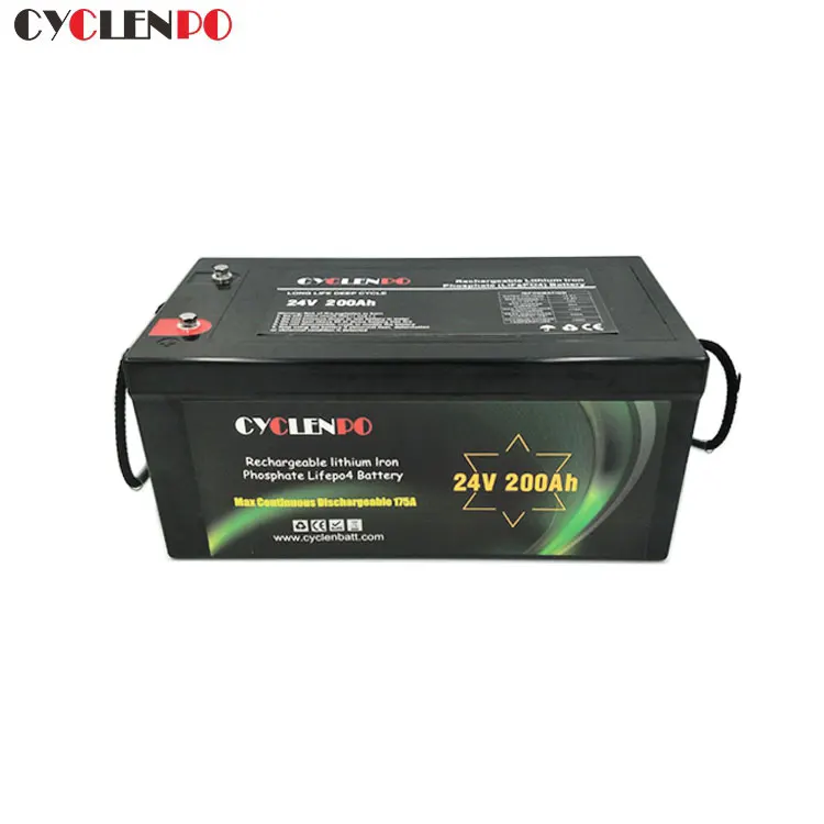 Factory customized lifepo4 24v 200ah li-ion battery pack for solar and ev