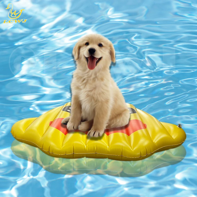 LC желтая утка плавательная платформа для домашних животных Летние Водные Игры Надувной собачий плавающий плот