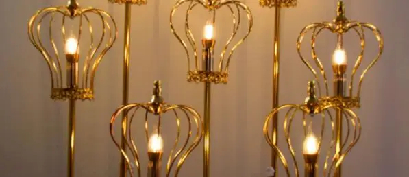 New European Iron Crown Wedding Road Lead WIth LED Light For Wedding Event/Party Decoration