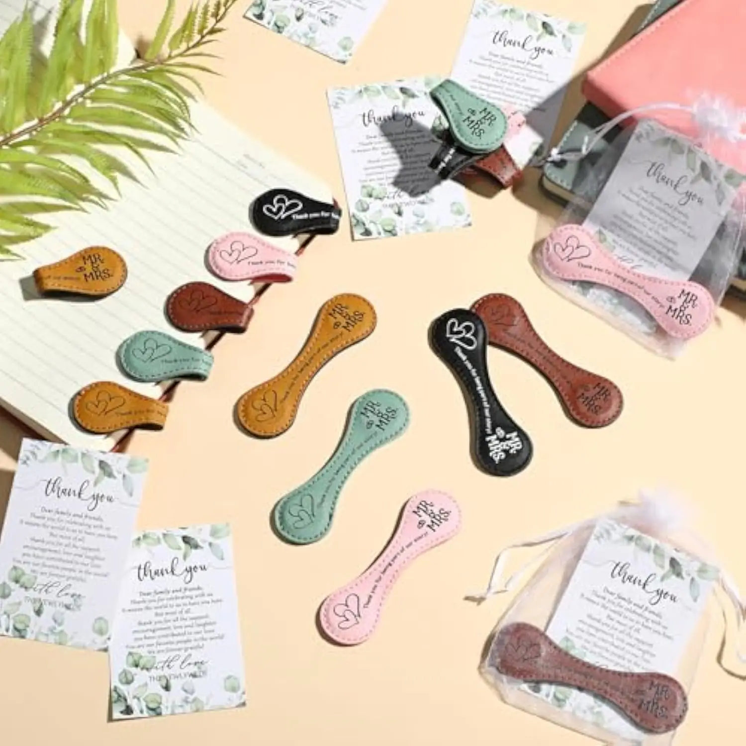 Hot sale Return to the ancients engrave English phrase originality PU leather Magnetic bookmark Customizable Wholesale