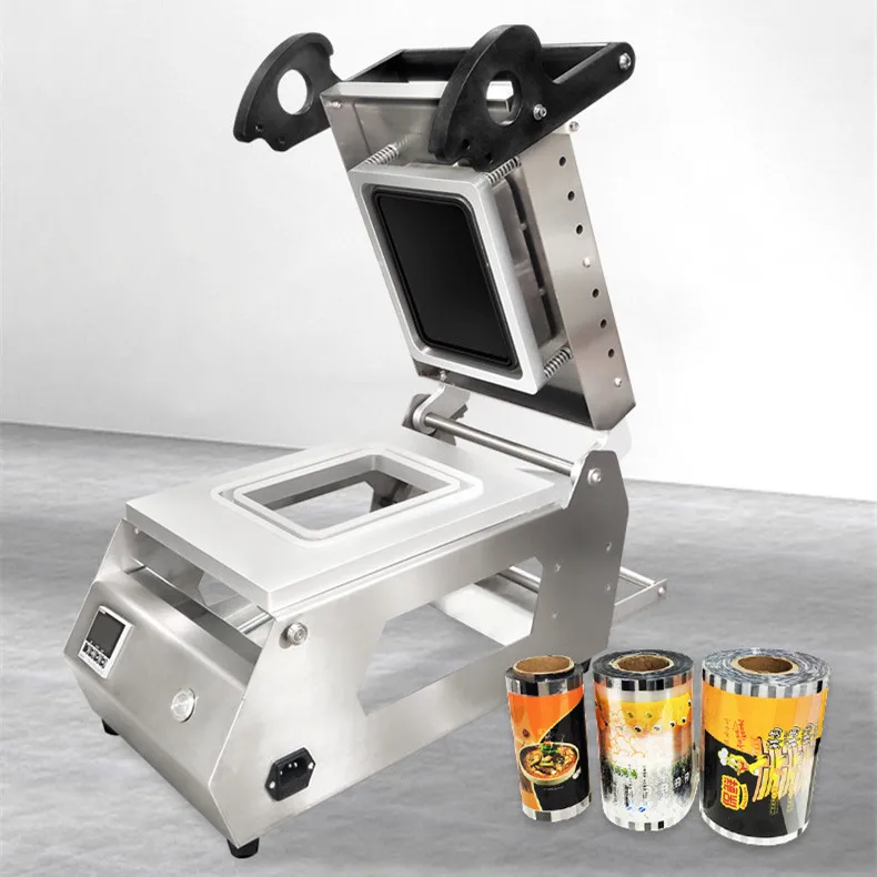 China Manual Fast Food Lunch Box/Tofu Tray Heat Sealer Packaging Machine