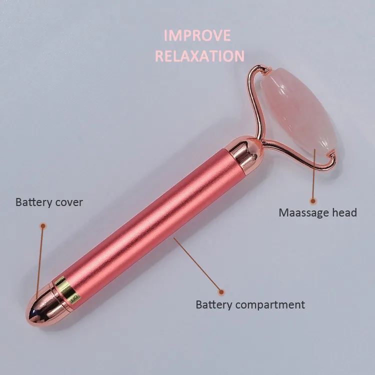 
Electric Beauty Bar Natural Powder Crystal Jade Roller Mini Facial Roller Massage 