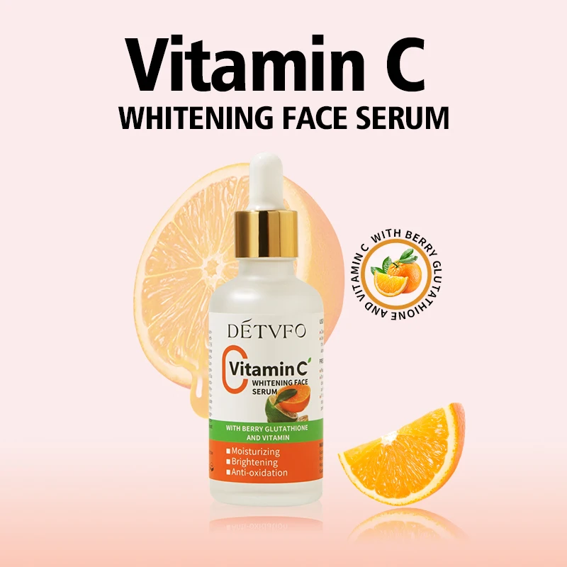 Private Label Hyaluronic Acid Vitamin E Organic Anti Aging Wrinkle Brightening Skin Care Wholesale Vitamin C Serum