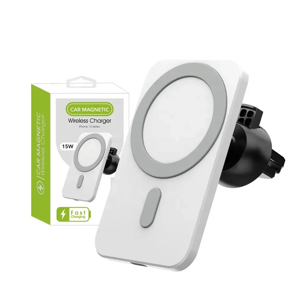 2023 New Arrival Magsaf Magnetic Car Charger Wireless Phone Holder Magnet For Iphone 12 Magsafing 15W Fast Car Wireless Charger
