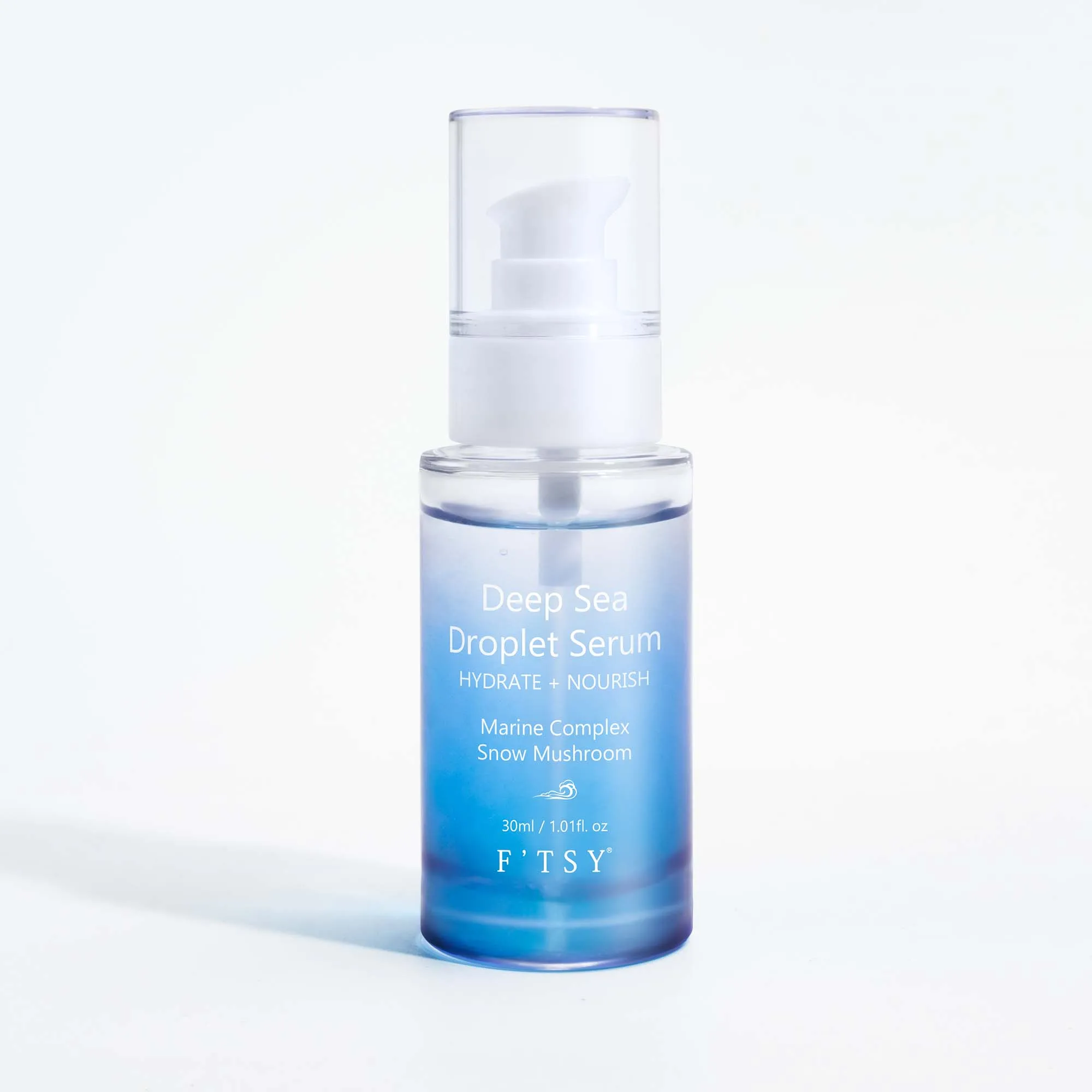 Private Label Marine Face Serum Deep Sea Water Moisturizing Brightening Anti-wrinkle Anti Aging Face Serum