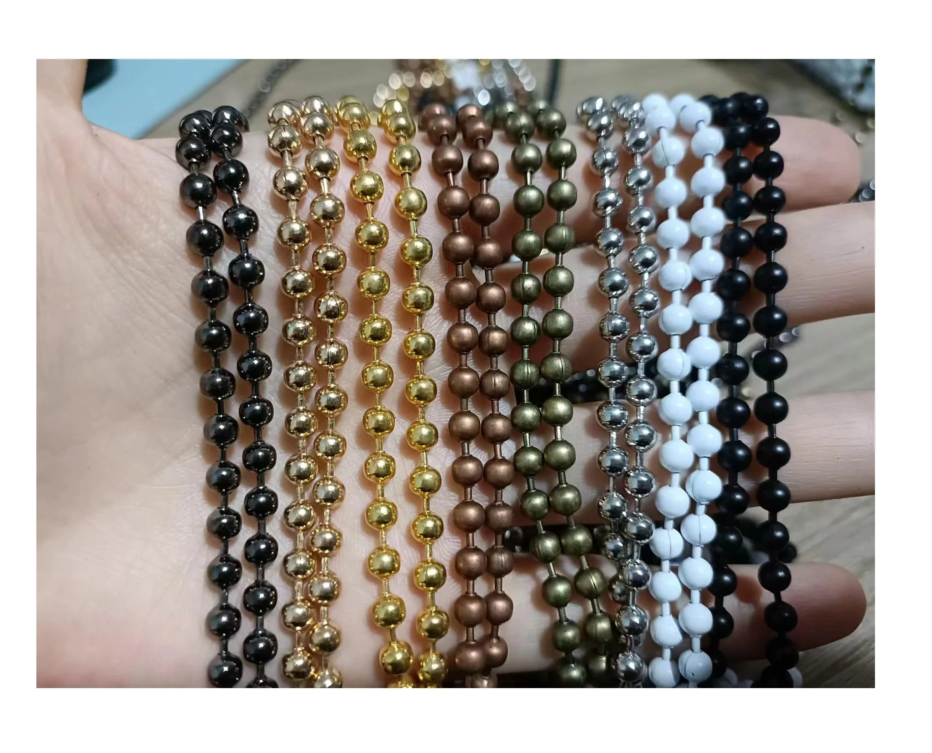 Zebra Roller Blinds  Chains Accessories with Brass Metal Plastic Stainless Steel Ball Chains Bead Components for Blinds  Stylish