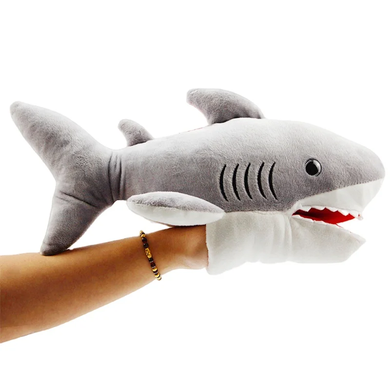 Sea Animal Hand Puppet Wholesale Plush Shark Baby Toy Human