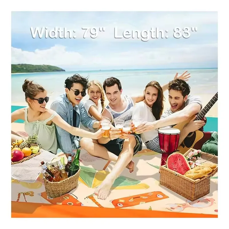 Outdoor LOW PRICE  Camping 210D Nylon  Durable And Waterproof Beach Blanket With Sides