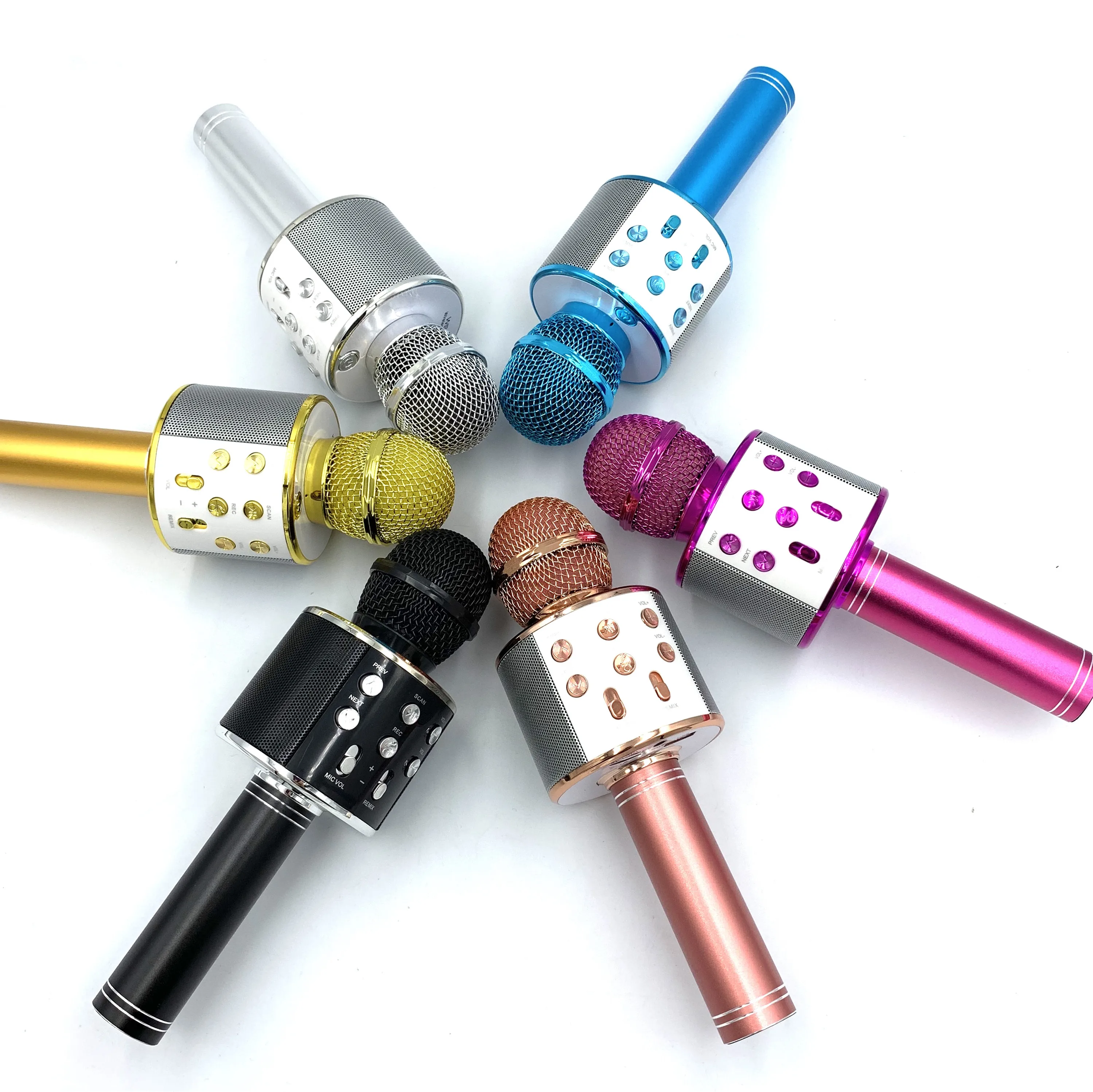 WS-858 Microphone Karaoke Wireless Blue Tooth Microphone Home Sound Integrated Gift Karaoke Microphone