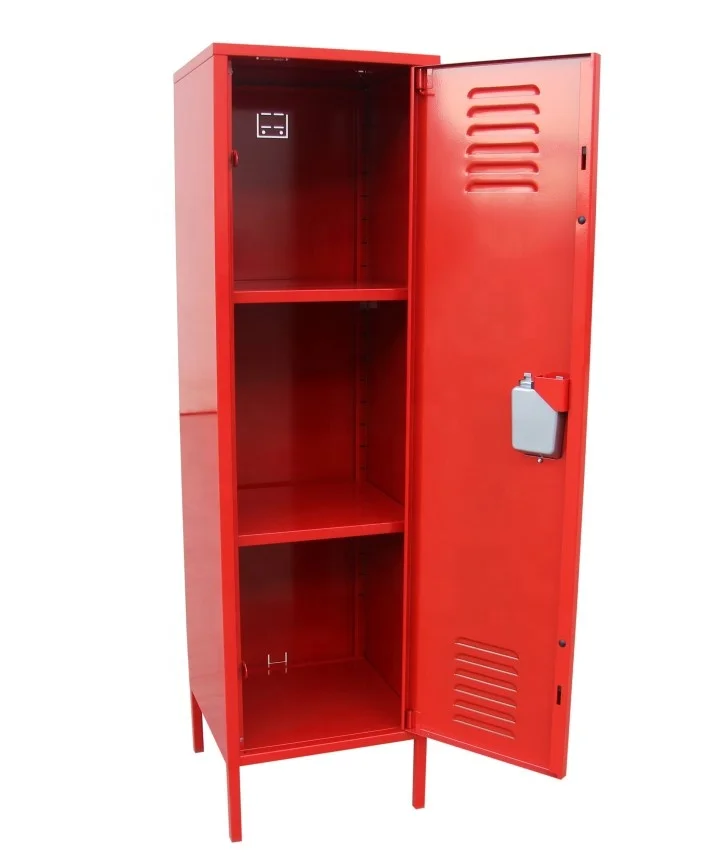 Knock Down 3 Shelves Bedroom Use Kids Mini Steel Locker
