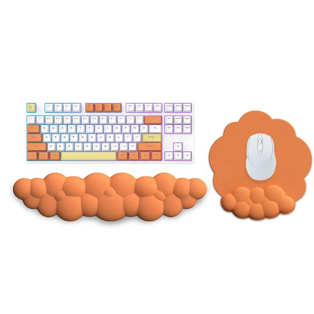 Ergonomically Designed Memory Foam Cloud Wrist Rest For Computer Keyboard