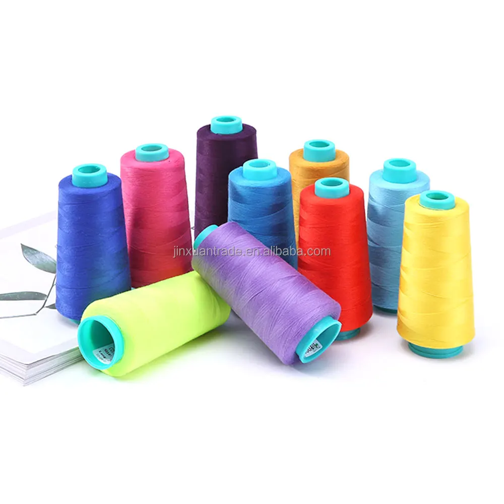 Оптовая продажа высокая скорость 40s/2 полиэфирная швейная нить 3000 ярдов/рулоны для сумки одежды кожа