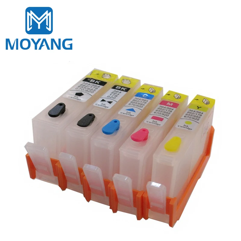 MoYang Refillable Ink Cartridge With ARC Auto Reset Chip For HP564 564 For HP Photosmart B110 B109 3520 5510 6510 7520 Printer